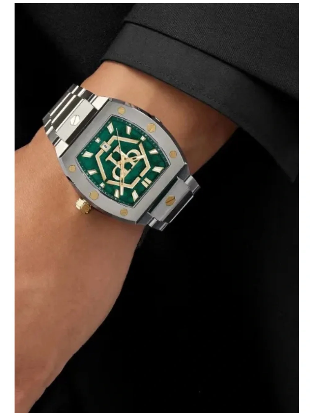 Philipp plain 44 mm Luxury Green Dial Stainless Steel Watch